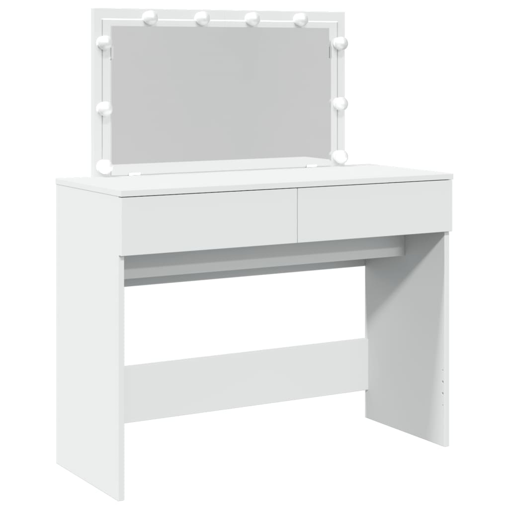 Kaptafel met LED-verlichting 100x40x120 cm wit
