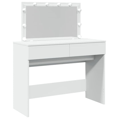 Kaptafel met LED-verlichting 100x40x120 cm wit