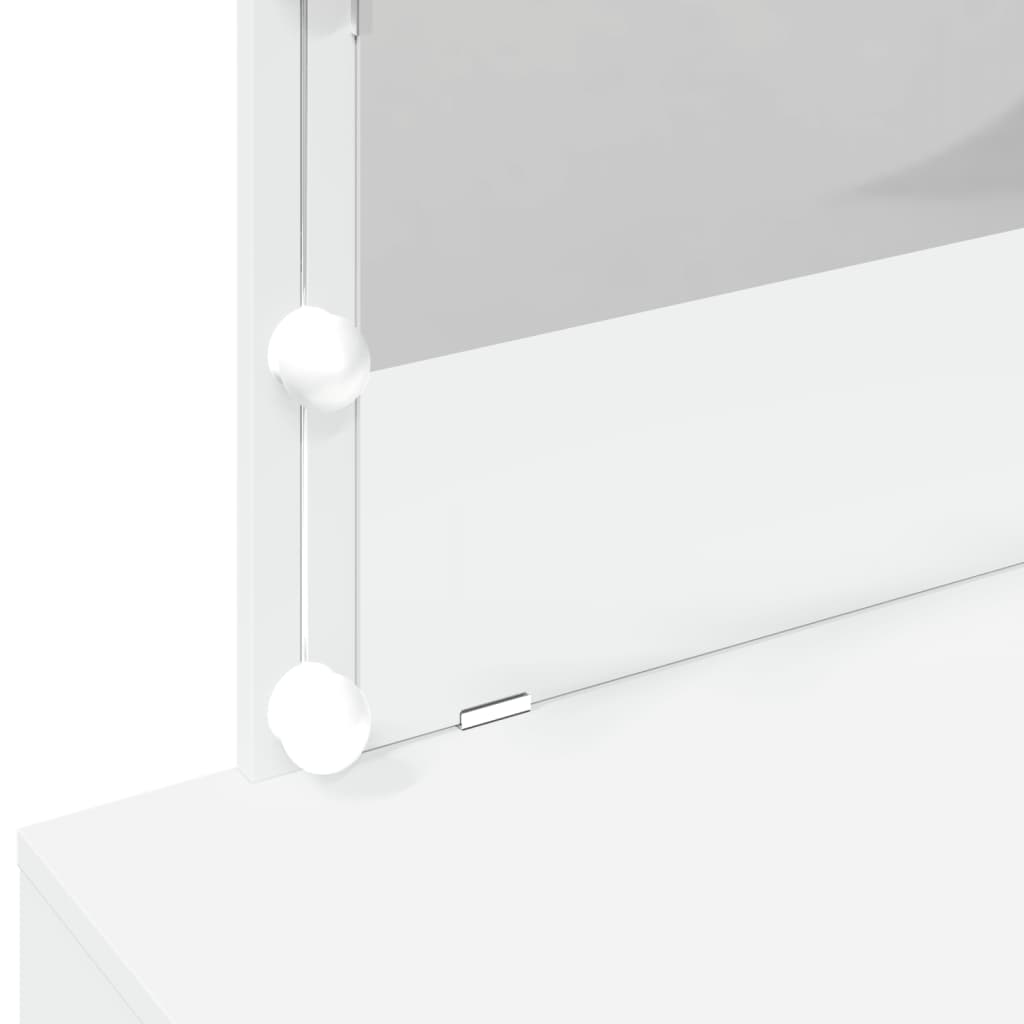 Kaptafel met LED-verlichting 100x40x120 cm wit