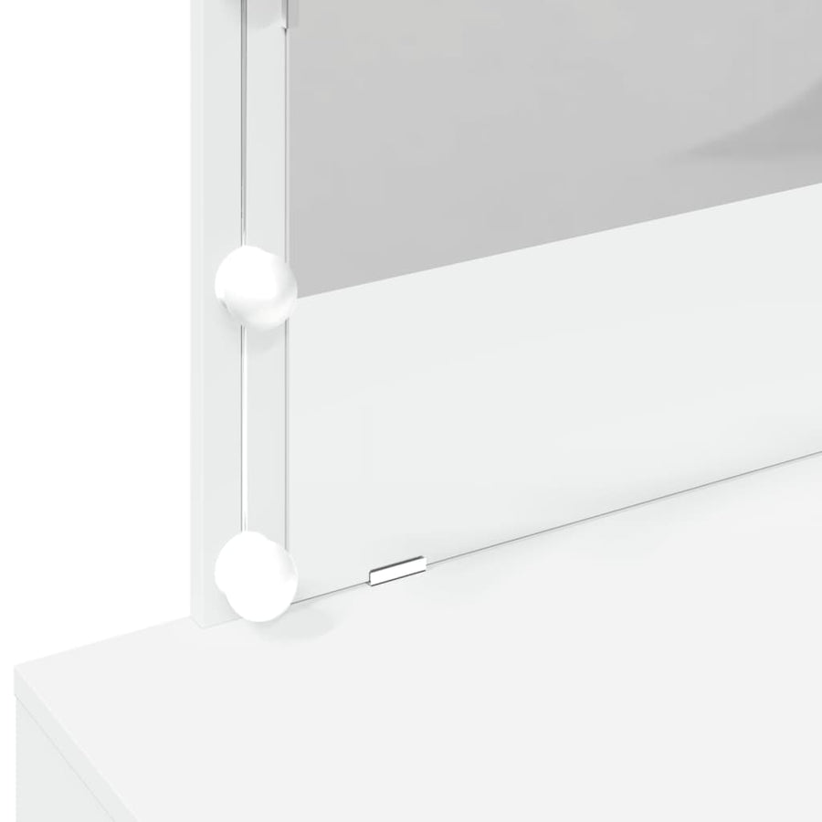 Kaptafel met LED-verlichting 100x40x120 cm wit