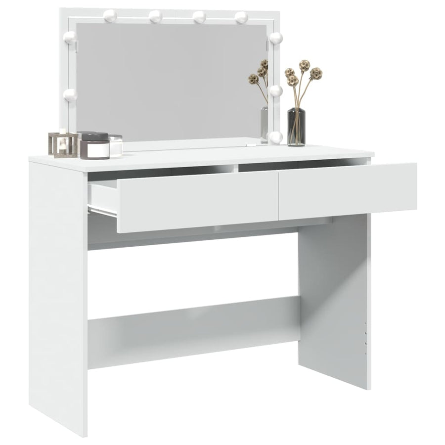 Kaptafel met LED-verlichting 100x40x120 cm wit