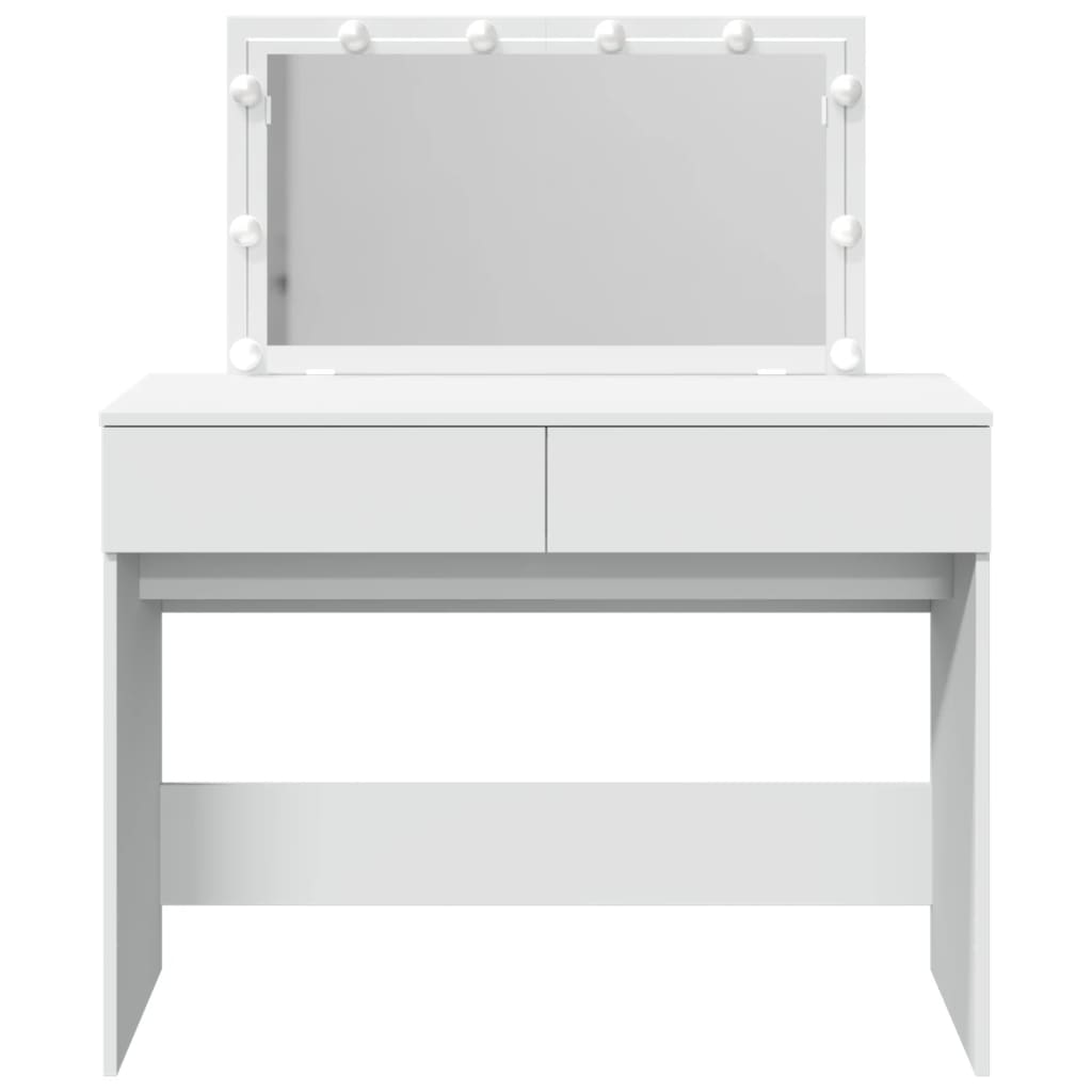 Kaptafel met LED-verlichting 100x40x120 cm wit