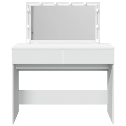 Kaptafel met LED-verlichting 100x40x120 cm wit