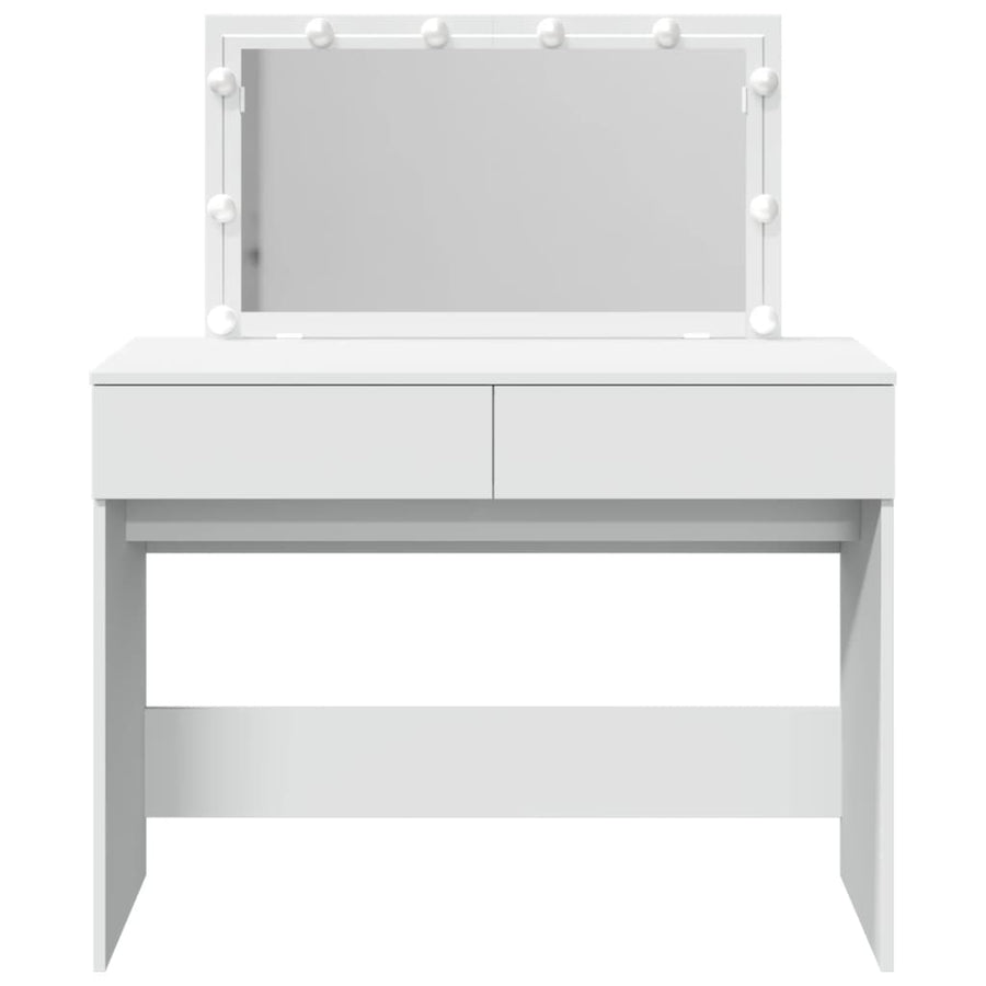 Kaptafel met LED-verlichting 100x40x120 cm wit