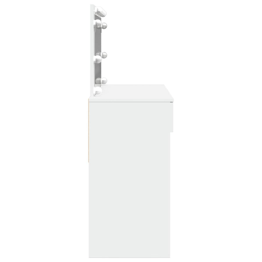 Kaptafel met LED-verlichting 100x40x120 cm wit