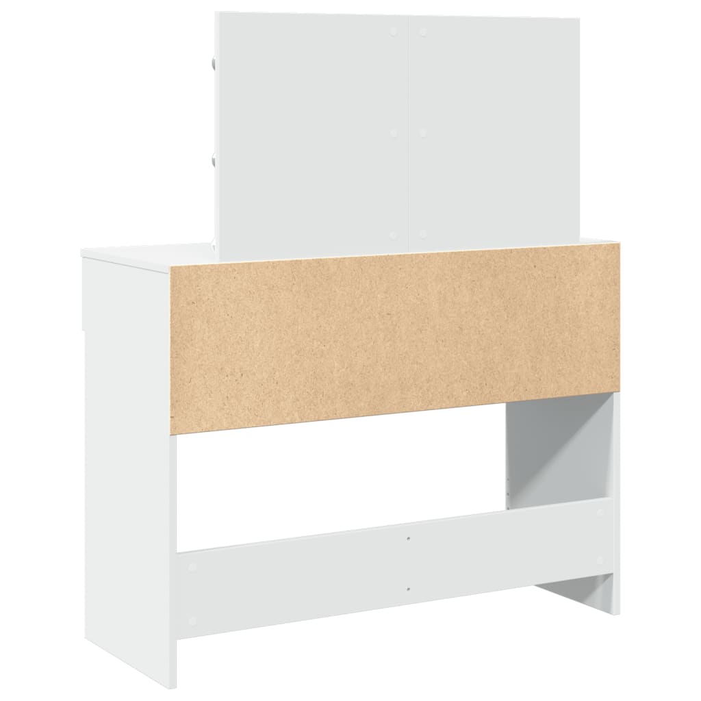 Kaptafel met LED-verlichting 100x40x120 cm wit
