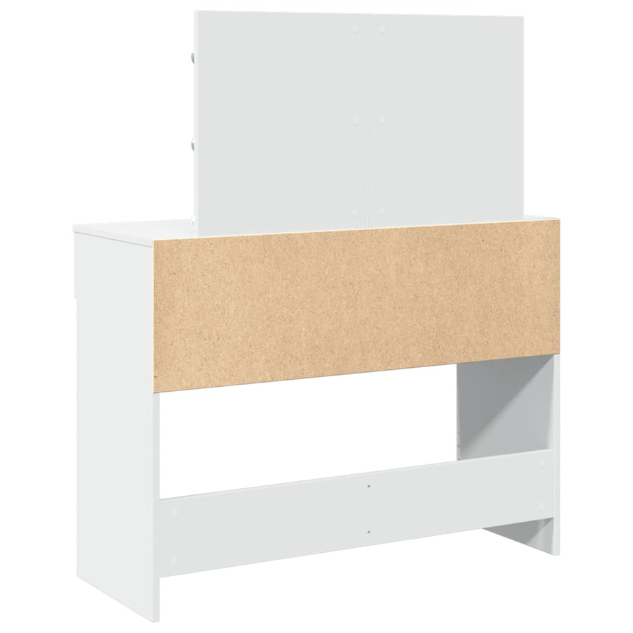 Kaptafel met LED-verlichting 100x40x120 cm wit
