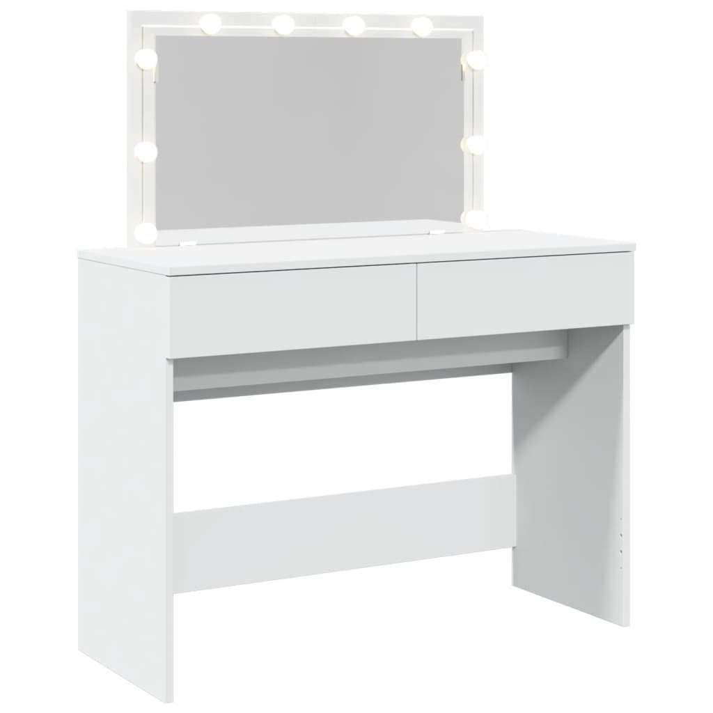 Kaptafel met LED-verlichting 100x40x120 cm wit