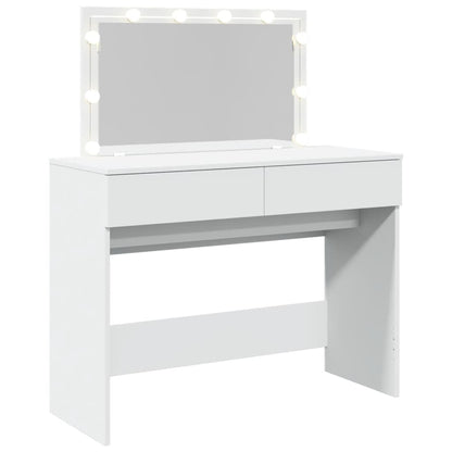 Kaptafel met LED-verlichting 100x40x120 cm wit