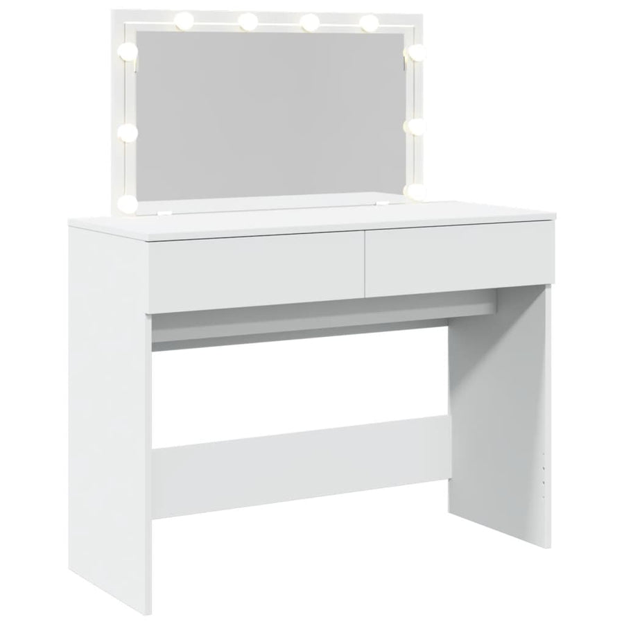 Kaptafel met LED-verlichting 100x40x120 cm wit