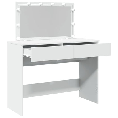 Kaptafel met LED-verlichting 100x40x120 cm wit