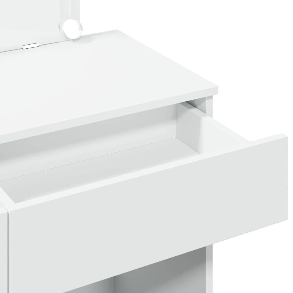 Kaptafel met LED-verlichting 100x40x120 cm wit