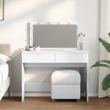 Kaptafel met LED-verlichting 100x40x120 cm wit