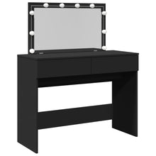 Kaptafel met LED-verlichting 100x40x120 cm zwart