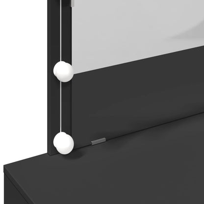 Kaptafel met LED-verlichting 100x40x120 cm zwart