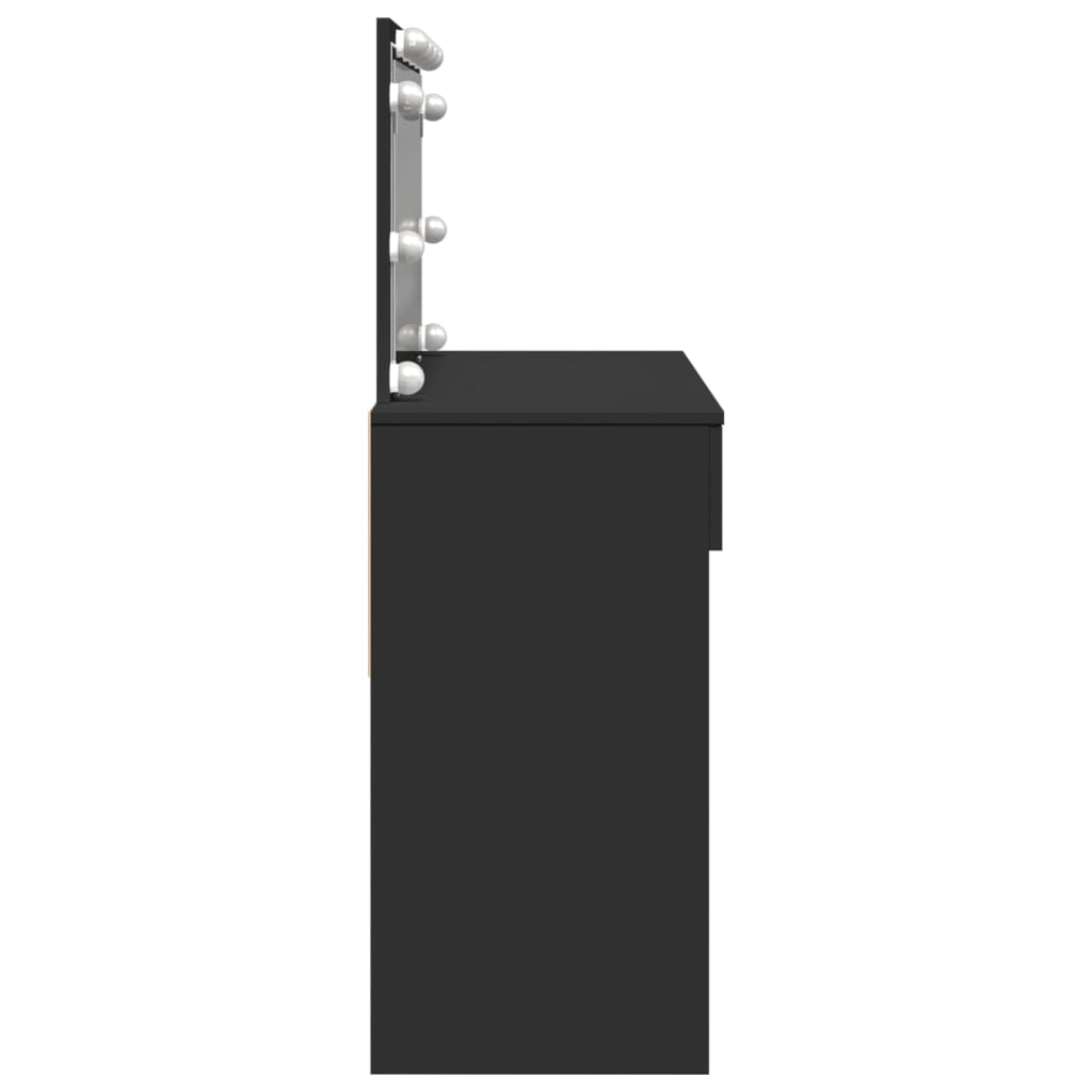 Kaptafel met LED-verlichting 100x40x120 cm zwart