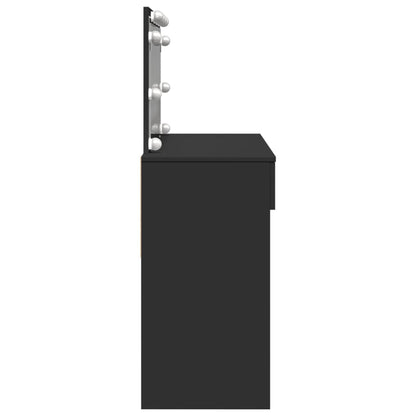 Kaptafel met LED-verlichting 100x40x120 cm zwart