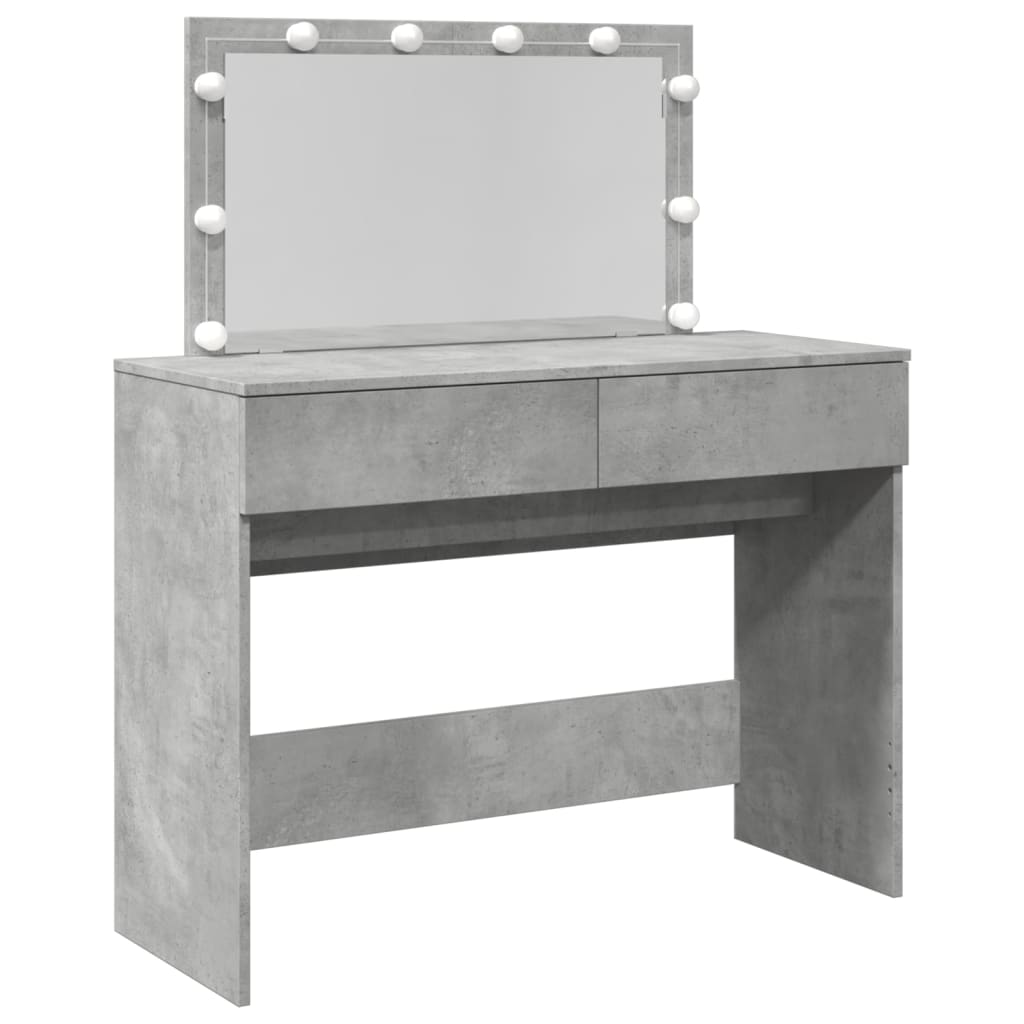 Kaptafel met LED-verlichting 100x40x120 cm betongrijs