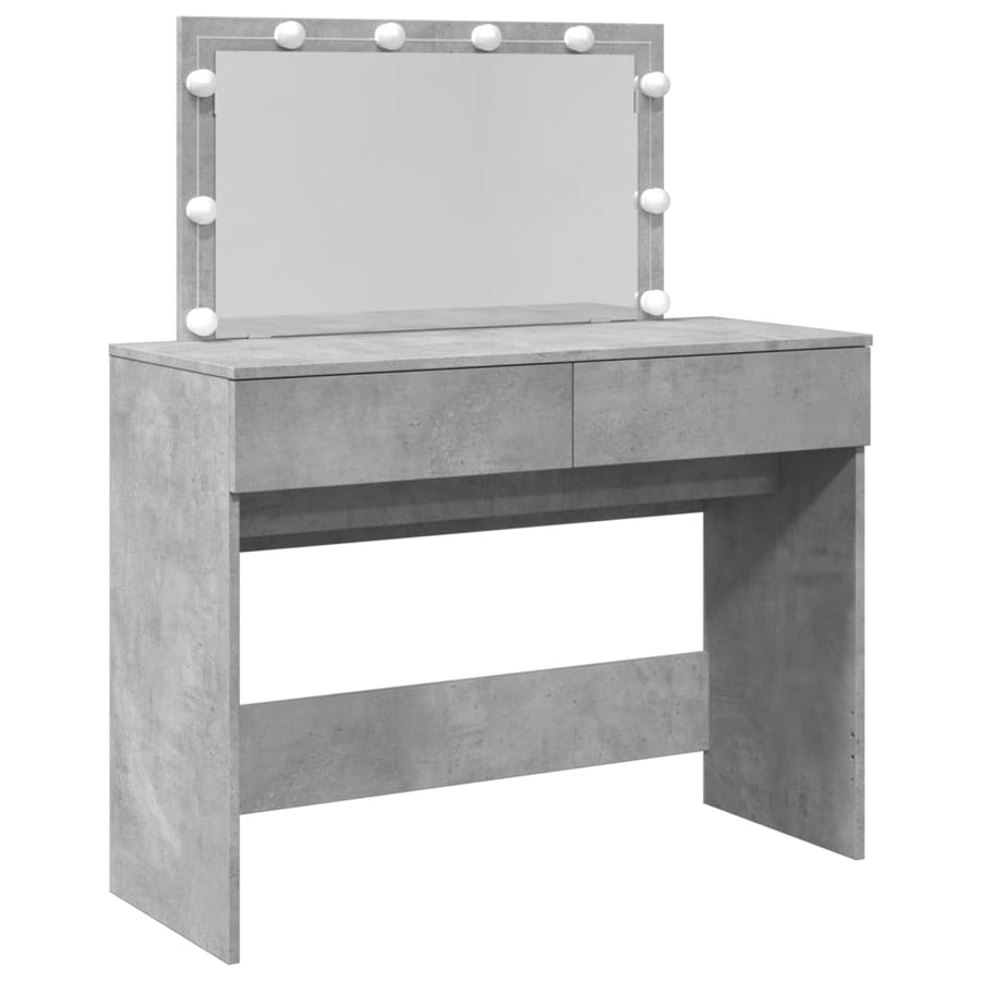 Kaptafel met LED-verlichting 100x40x120 cm betongrijs