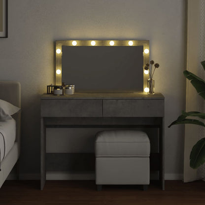 Kaptafel met LED-verlichting 100x40x120 cm betongrijs