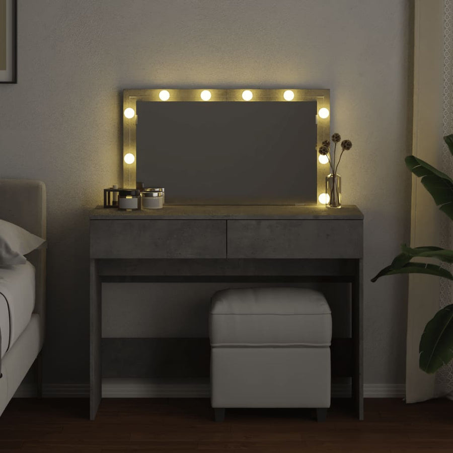 Kaptafel met LED-verlichting 100x40x120 cm betongrijs