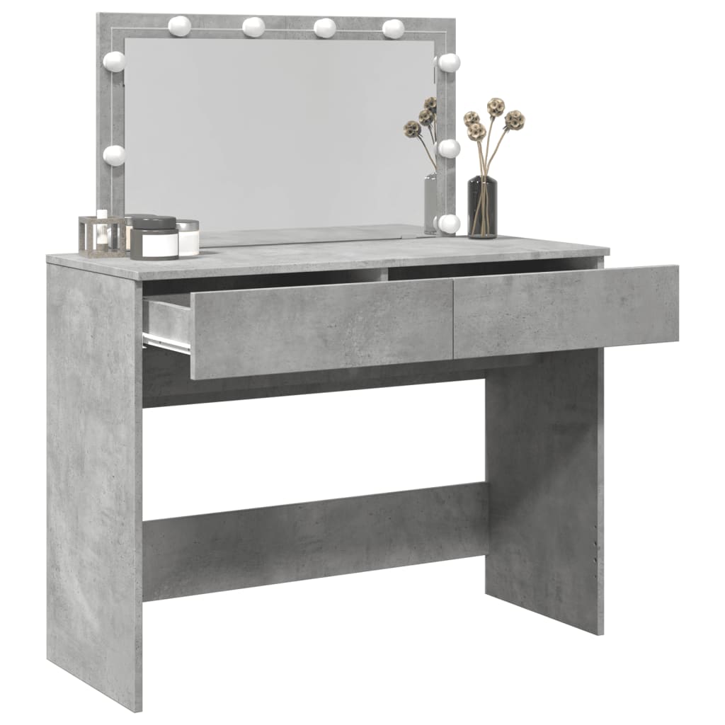 Kaptafel met LED-verlichting 100x40x120 cm betongrijs