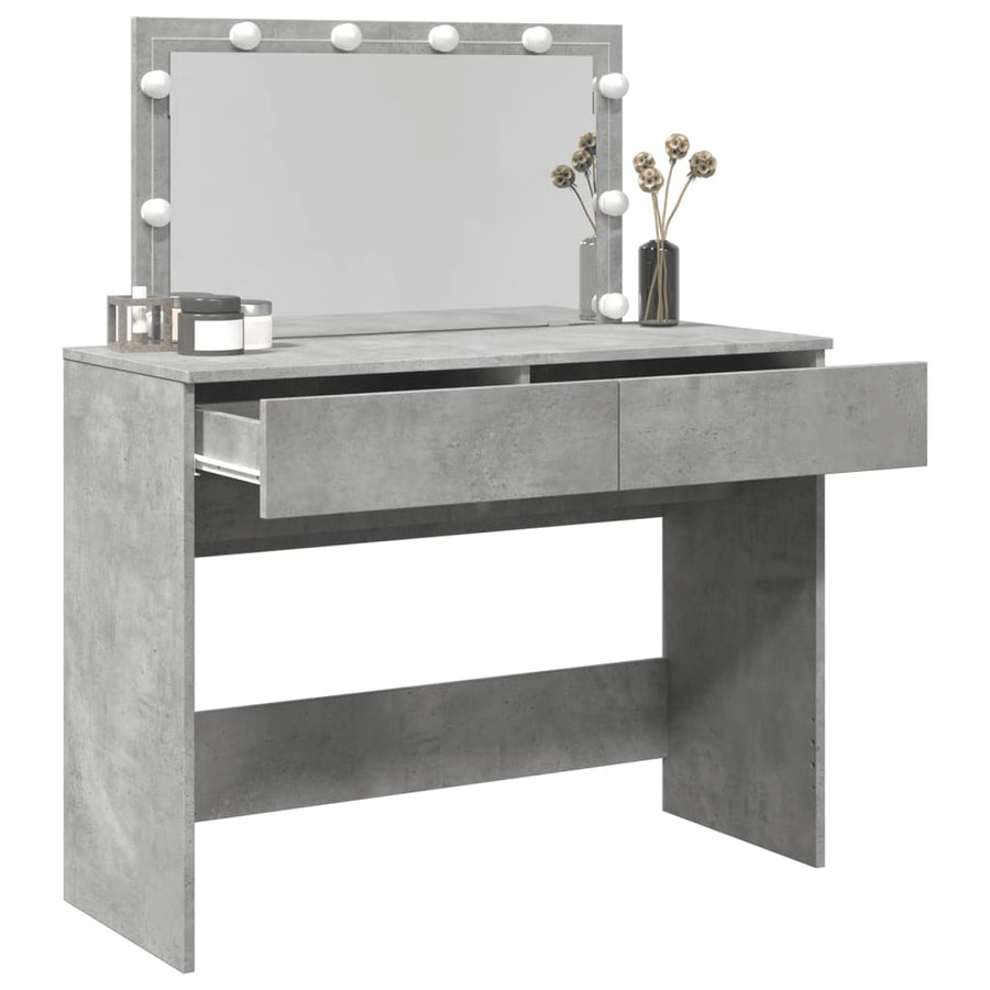 Kaptafel met LED-verlichting 100x40x120 cm betongrijs