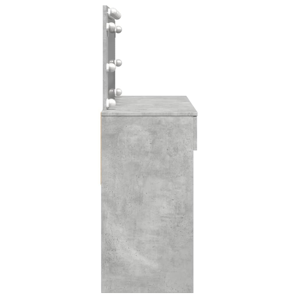 Kaptafel met LED-verlichting 100x40x120 cm betongrijs