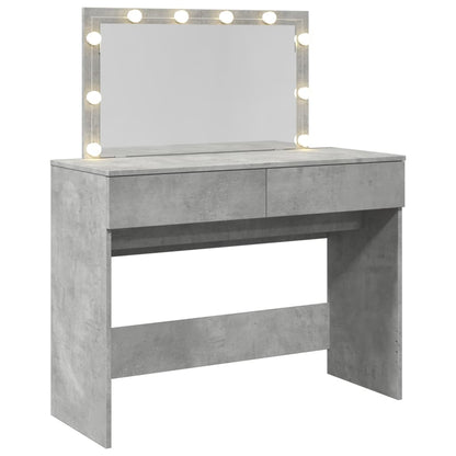 Kaptafel met LED-verlichting 100x40x120 cm betongrijs