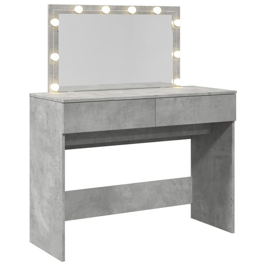 Kaptafel met LED-verlichting 100x40x120 cm betongrijs