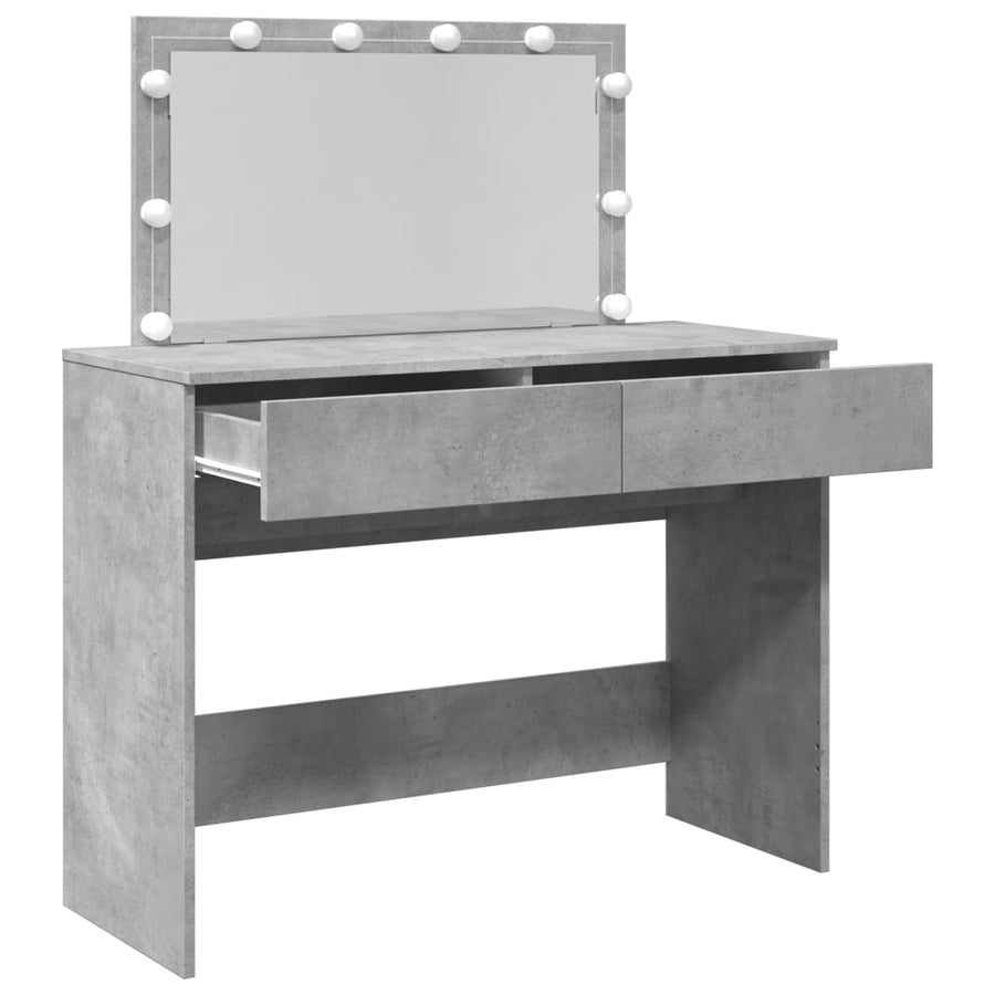 Kaptafel met LED-verlichting 100x40x120 cm betongrijs