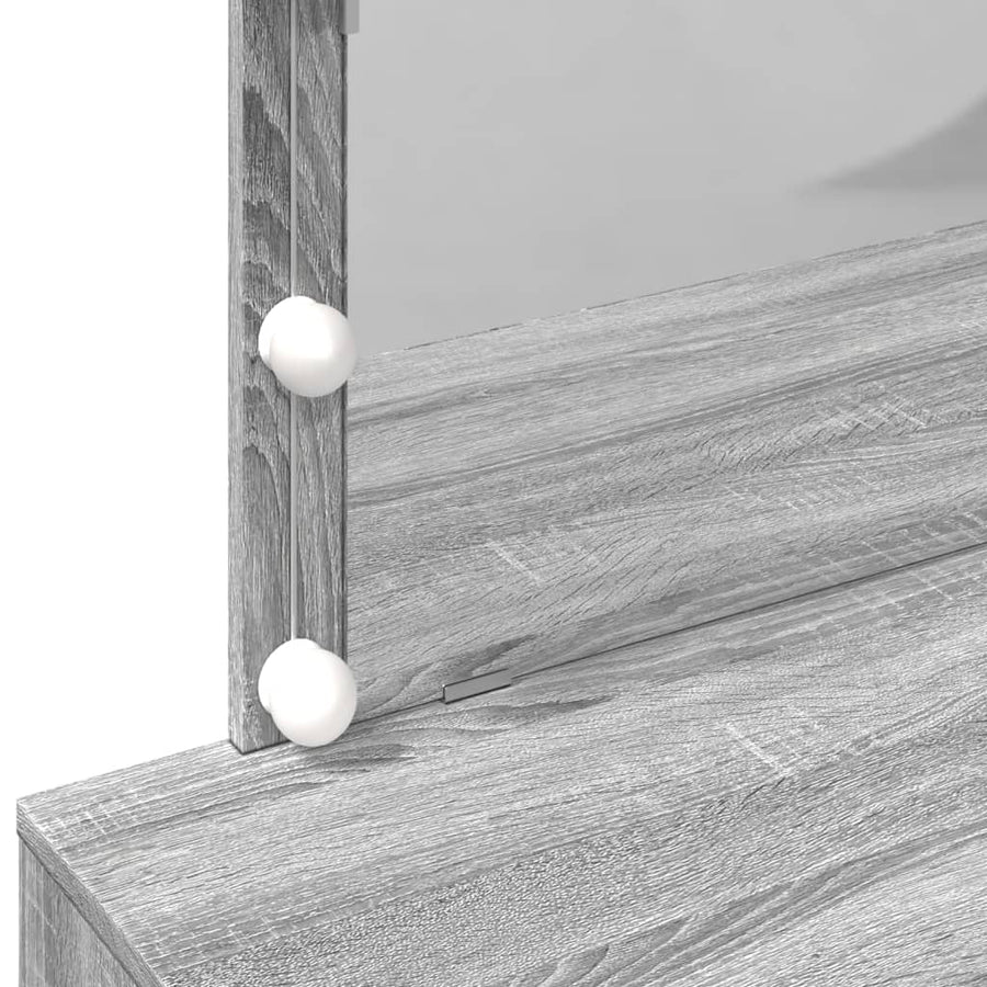 Kaptafel met LED-verlichting 100x40x120 cm grijs sonoma