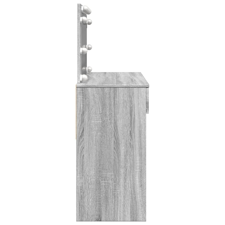 Kaptafel met LED-verlichting 100x40x120 cm grijs sonoma
