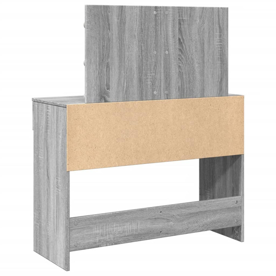 Kaptafel met LED-verlichting 100x40x120 cm grijs sonoma