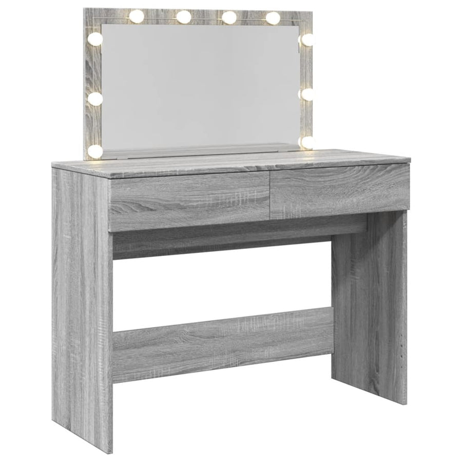 Kaptafel met LED-verlichting 100x40x120 cm grijs sonoma