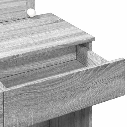 Kaptafel met LED-verlichting 100x40x120 cm grijs sonoma