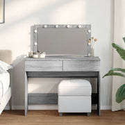 Kaptafel 100x40x120 cm grijs sonoma LED