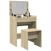 Kaptafel met krukje 60x40x113,5 cm sonoma eiken