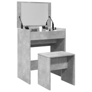 Kaptafel met krukje 60x40x75 cm betongrijs