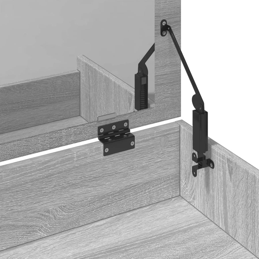 Kaptafel met krukje 60x40x113,5 cm grijs sonoma