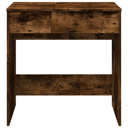 Kaptafel met spiegel 73x46,5x120 cm gerookt eikenkleurig
