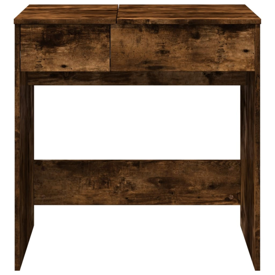 Kaptafel met spiegel 73x46,5x120 cm gerookt eikenkleurig