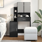 Dressing table with cabinet 80x35x132 cm black