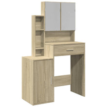 Kaptafel met kastje 80x35x132 cm sonoma eikenkleurig