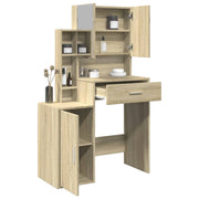 Kaptafel met kastje 80x35x132 cm sonoma eiken