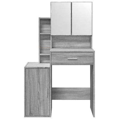 Kaptafel met kastje 80x35x132 cm grijs sonoma eikenkleurig