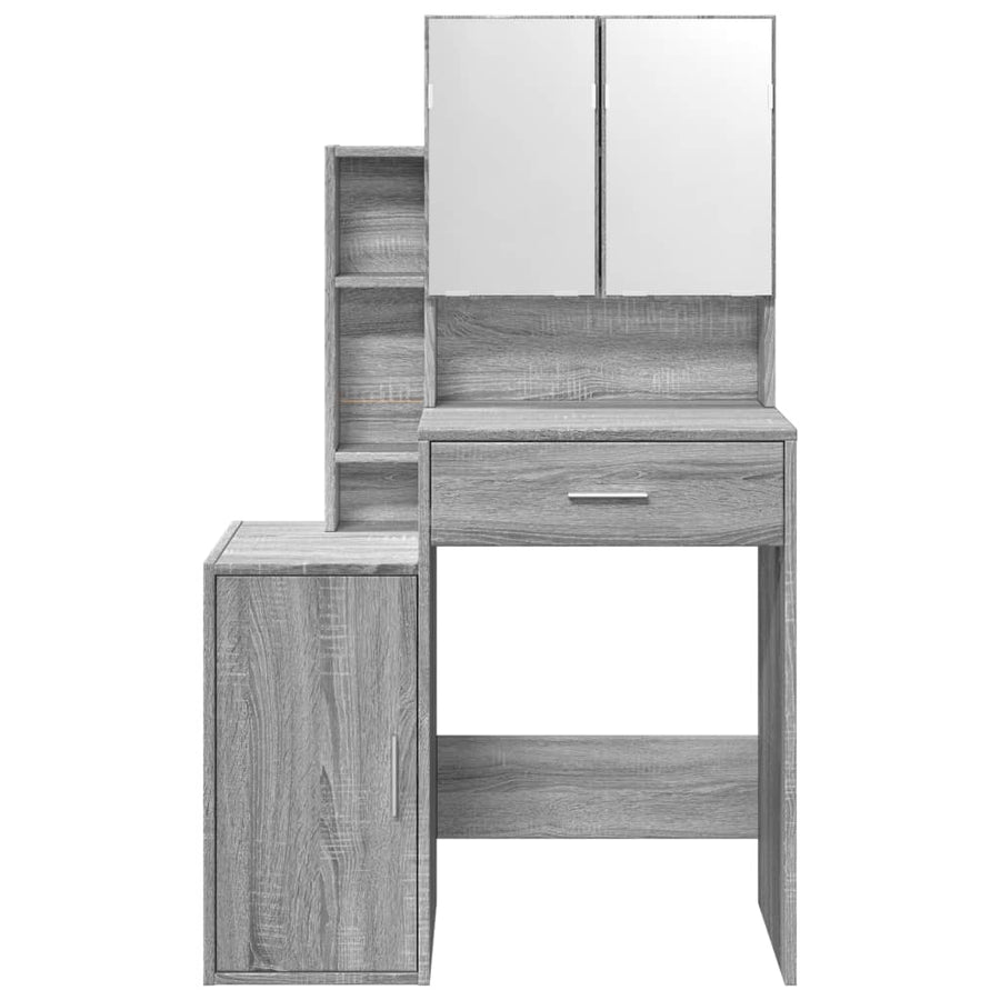 Kaptafel met kastje 80x35x132 cm grijs sonoma eikenkleurig