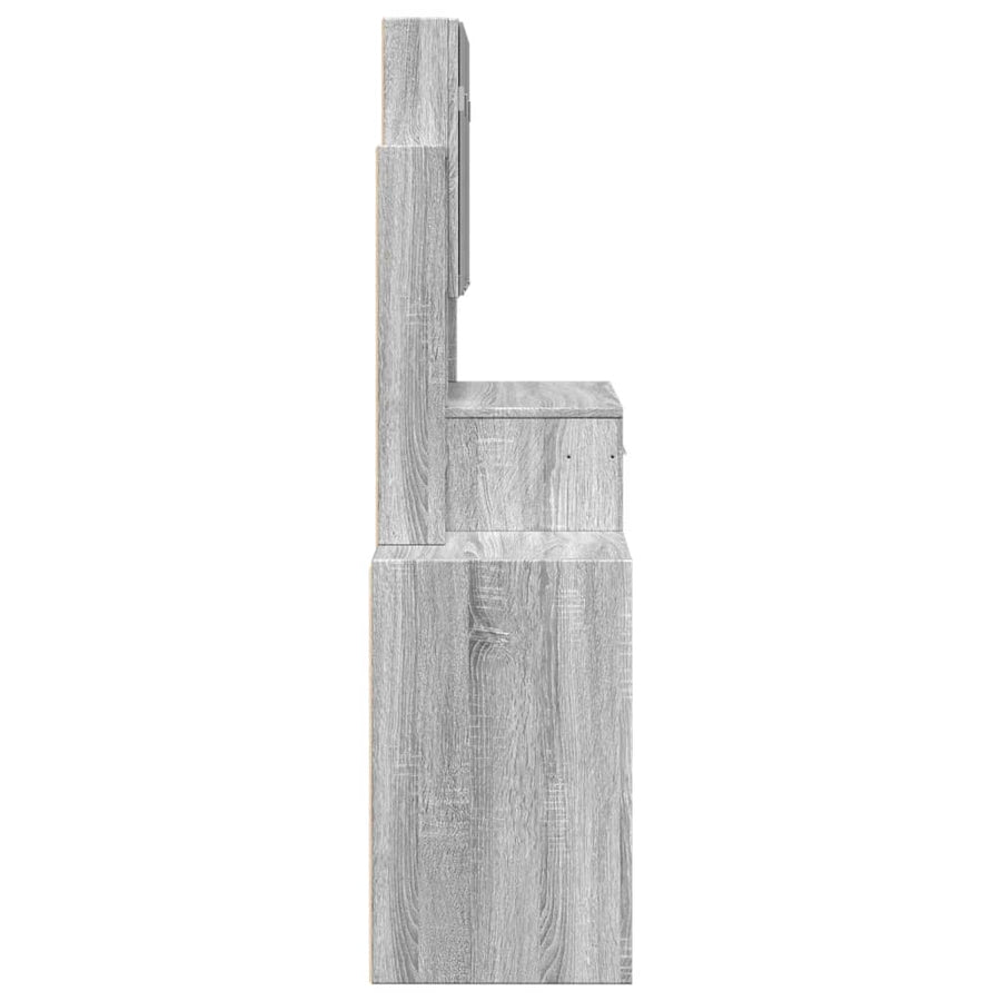 Kaptafel met kastje 80x35x132 cm grijs sonoma eikenkleurig