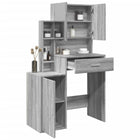 Dressing table with cabinet 80x35x132 cm grey Sonoma oak