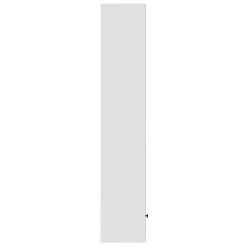 Boekenkast 40x36x189 cm bewerkt hout wit